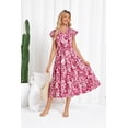 thumbnail image 2 of Vestido casual de verano GRACE KARIN Floral A Line Midi para mujer, 2 of 5