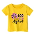 thumbnail image 4 of TZEWGL Tees For Girl Boy Solid Color Letter Printed Round Neck Short Sleeved Blouse For Toddlers size 10-12T, 4 of 4