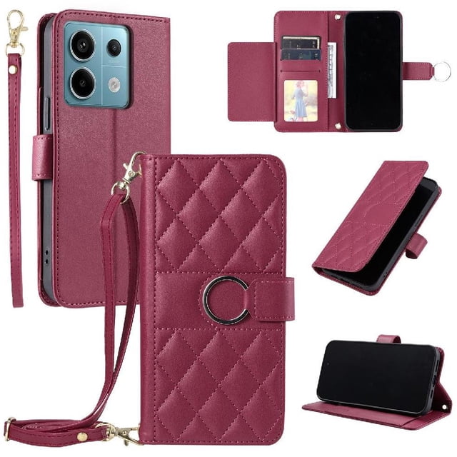 Funda tipo billetera GANGXUN para Xiaomi POCO X6 5G – Tapa abatible con correa para mujer