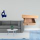 thumbnail image 2 of Estante flotante de pensador abstracto, escultura de pared con compartimento, adorno artístico versátil para oficina, decoración del hogar y almacenam, 2 of 8