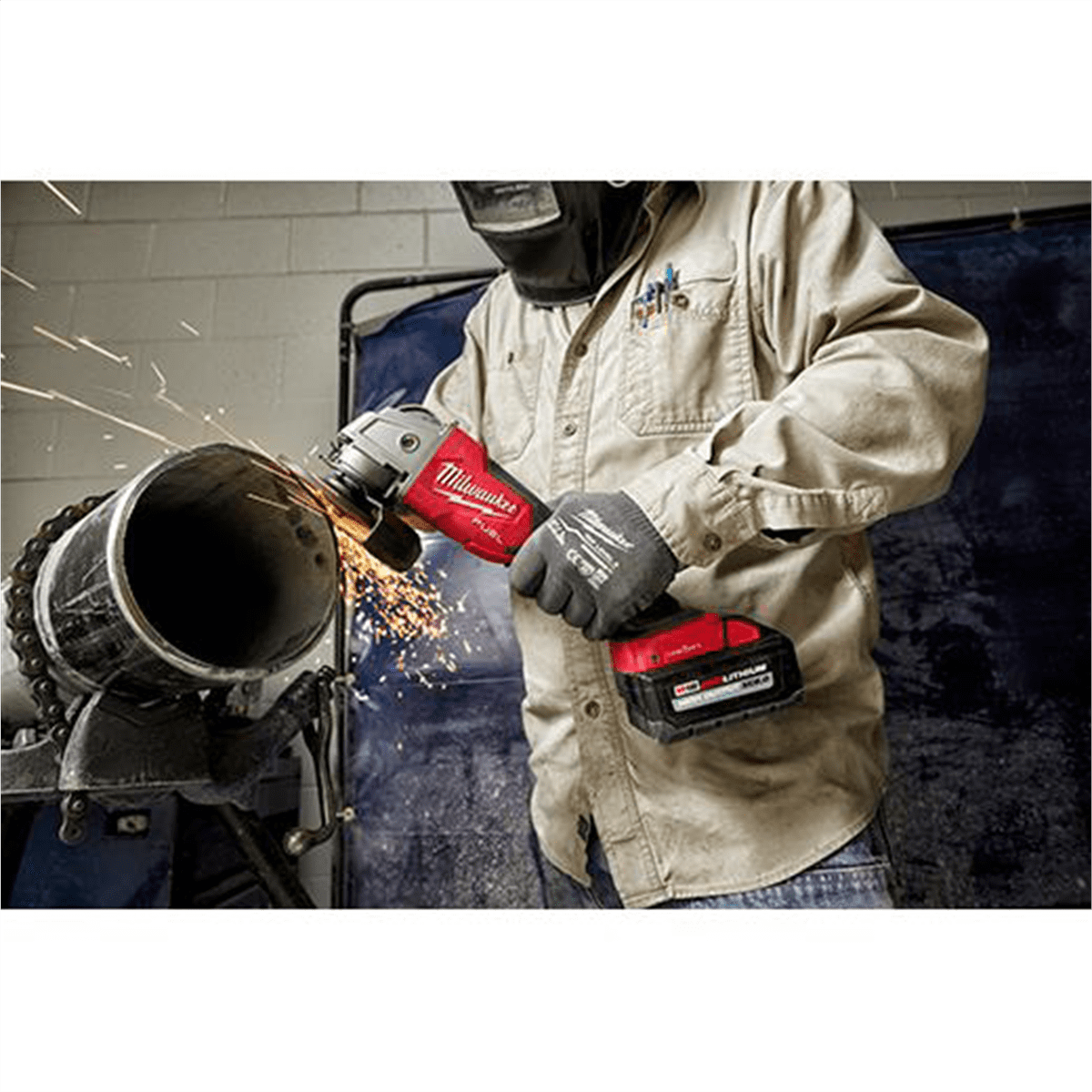 Milwaukee Tool M18 FUEL 4-1/2" / 5" Braking Grinder w/ ONE-KEY Paddle Switch, No Lock
