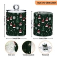thumbnail image 5 of Yayeee 2 Pack Qtip Holder Bathroom Cotton Swab Canister with Lid Clear Dispenser Set, Green Christmas Hats, 5 of 6