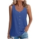 thumbnail image 2 of Camisas de otoño,Blusa informal de poliéster con cuello redondo y botones huecos para mujer, color liso, de largo regular, para uso doméstico y laboral, sopatenor, 2 of 8