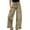 Coffee, variant on Women's Polka Dot Print Ruffle Hem Denim Jeans ,Fashion Casual Jeans ,Women's Plus M