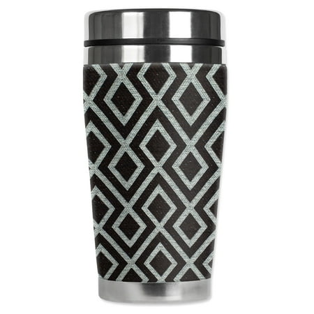 

Mugzie brand 16-Ounce Stainless Steel Travel Mug with Insulated Wetsuit Cover - Diamonds