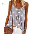 thumbnail image 1 of Guardurnaity Boho Casual Tops Blusa sin mangas Estampado Chaleco Tops Prendas para la parte del cuerpo Gris S Guardurnaity AP002121-25, 1 of 3
