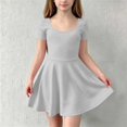 thumbnail image 6 of ATOGUTA Athletic Dress for Girls Gray Ruffle Summer Dresses Cute Birthday Party Princess Sundress 5T-15, 6 of 7