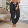 thumbnail image 6 of SRZYMJ Casual Corduroy Jogger Pants for Women Loose Elastic Waist Stretch Comfy Business Lounge Trousers with Pockets, 6 of 7
