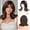 Blonde Mixed Brown, variant on Synthetic short layered bob wig with bangs, realistic scalp | Soft outward-curling ends, free parting, layered style, heat-resistant fibers, natural scalp, breathable and comfortable, versatile styli