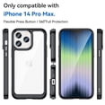 thumbnail image 2 of TECH CIRCLE For iPhone 14 Case,[Non-Yellowing][Supports Wireless Charging] Slim Thin Shockproof Transparent Bumper Cover Full Body Protective Clear Case for Apple iPhone 14 6.1" 2022,Black, 2 of 7