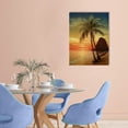 thumbnail image 2 of Chilfamy Palm Tree Beach Sunset Canvas Wall Art Print on Canvas Home Decoration Ready to Hang for Living Room Bathroom Bedroom Office 12x16in, 2 of 5