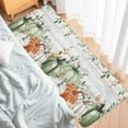 thumbnail image 6 of Fall Sage Green Pumpkin Kitchen Mat Set 2 Pcs, Thanksgiving Rustic Non Slip Kitchen Rugs and Mats, Eucalyptus Leaves Washable Kitchen Runner Rug Sets for Hallway Laundry Decor, 17"x30"+17"x47", 6 of 6