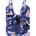 thumbnail image 4 of ABPHQTO Vestido largo de mujer con nudo en el busto y estampado floral azul con abertura, 4 of 5