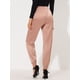 thumbnail image 4 of Pantalones cargo de satén sedoso de tiro alto elástico con cordón para mujer Gris-Rosa XL, 4 of 6