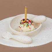 ezpz First Foods Set (Sage) - 100% Silicone Suction Bowl, 2oz Cup, Tiny Spoons - Designed by a Pediatric Feeding Specialist - 6 Months+