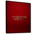 thumbnail image 2 of Designart "Triumph Of The Regal Red Trumpet II" Music Floater Framed Wall Decor, 2 of 5
