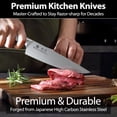 thumbnail image 2 of imarku 14-Piece Kitchen Knife Set with Block, Professional Chef Knife Set with Built-in Sharpener, Ideal Home Cooking Gift for Mom, Brown, 2 of 8