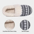 thumbnail image 3 of Litfun Women's Memory Foam House Shoes Warm Comfy Fuzzy House Slippers with Knit Fleece Lined, Grey, 8-8.5, 3 of 8