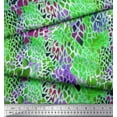 thumbnail image 3 of Soimoi Green Georgette Viscose Fabric Leopard Animal Skin Print Fabric by the Yard 42 Inch Wide, 3 of 3