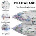 thumbnail image 5 of Throw Pillow Covers 26x26 Inch Set of 2, Spring Flowers Waterproof Outdoor Pillow Covers, Watercolor Floral Butterflies Botanical Decorative Cushion Pillowcases for Couch, Sofa, Bed, Garden, Patio, 5 of 9