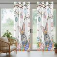 thumbnail image 5 of Outdoor Curtains for Patio Waterproof, Easter Outdoor Privacy Panels Grommet, Spring Bunny Eggs Botanical Leaves Tree Branch Blackout Outside Curtains for Porch/Cabana 54"x84", 2 Panels, 5 of 8