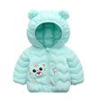 thumbnail image 2 of Esaierr Toddler Ears Winter Coats Cartoon Down Jacket for Baby Boys Girls Puffer Jacket Outerwear with Hoods Padded Long Sleeve Cotton Coat for 9M-4Y, 2 of 5