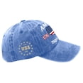 thumbnail image 5 of Trgacdwlo 250 Anniversary USA Hat 1776-2026 Unisex Adjustable Embroidered Patriotic Hats USA Flag Distressed Retro Baseball Caps Blue, 5 of 5