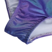 Ingzy Girls Gymnastics 3-Piece Leotard Set - Long Sleeve Sparkly Rhinestone Outfit with Shorts & Hairband | Ballet Dance Biketard Activewear for 5-12 Years