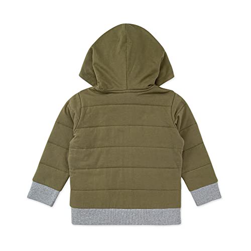 Burt's Bees Baby Organic Cotton Hooded Jacket - Quilted Zip-Up For Infants