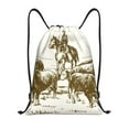 thumbnail image 1 of Fotbe Cattle Drive By Two Cowboys Bolsa Mochila con Cordón Estampada, Bolsa de Gimnasio Deportiva, Bolsa Cinch, Bolsa con Cordón para Hombres y Mujeres-Medium, 1 of 6