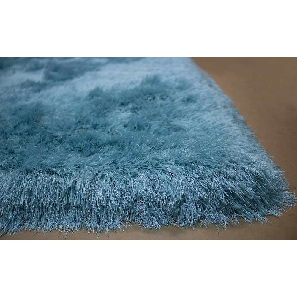 5x7 Feet New Solid Light Blue Color Shaggy Shag Area Rug Modern Design