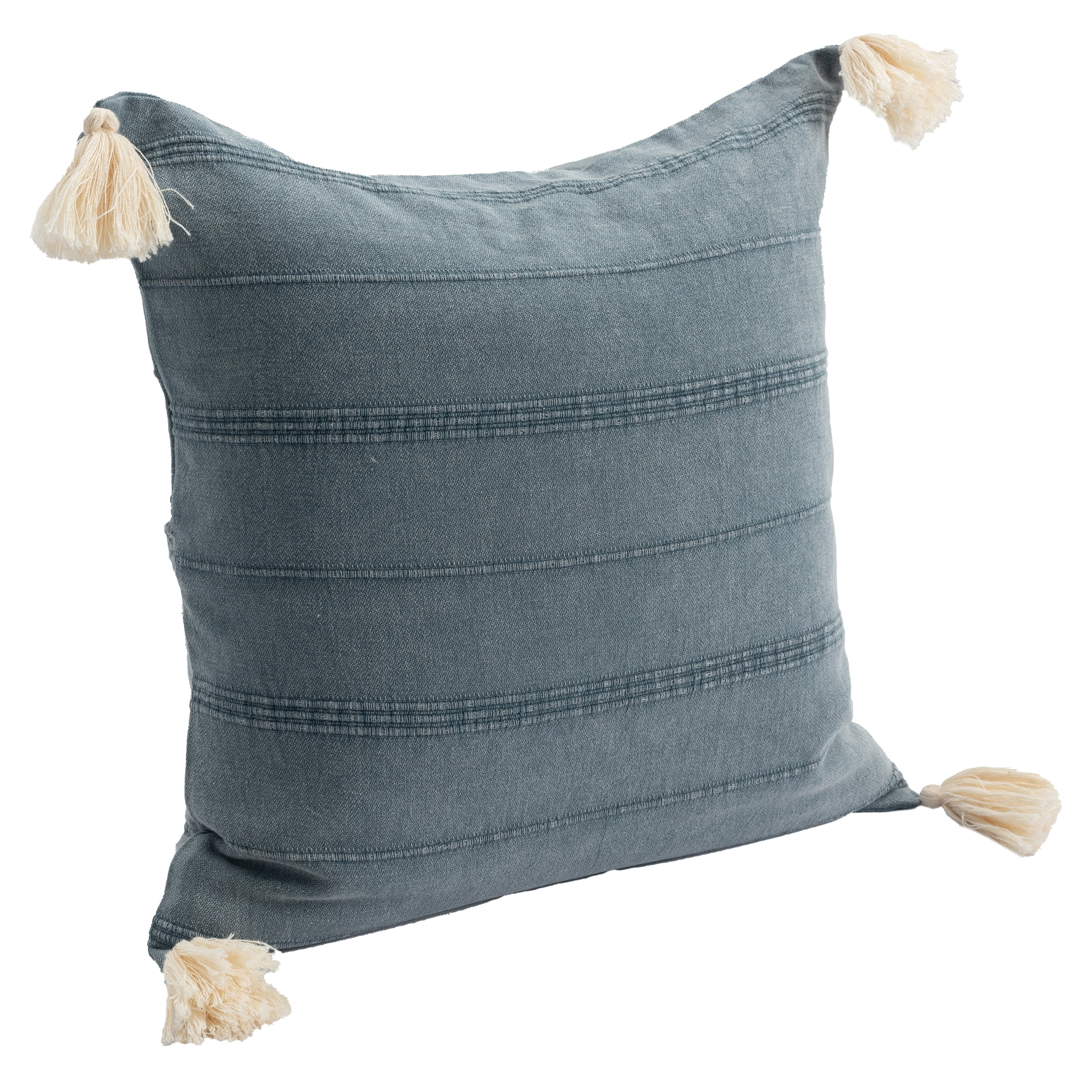 Ox Bay Sasha 18" x 18" Gray Ultra-Soft Turkish Cotton Adult Decorative Throw Pillow