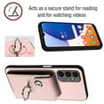thumbnail image 5 of Allytech Galaxy A25 Wallet Case with Ring Holder Stand, Premium PU Leather Cards Slots Back Cover Shell Shockproof Phone Case for Samsung Galaxy A25, Pink, 5 of 6