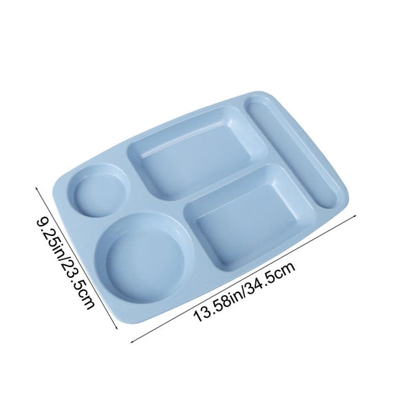 Fibra Vegetal Plato 5 Compartimentos, Contenedor Duradero, Ideal Para Comidas, Desayunos, Hogar, Colores 4, Resistente, Para Bebés, Fibra Vegetal, Plato Para Ni?os, Plato Duradero, Plato 5