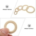 thumbnail image 2 of 60Pcs Creative DIY Wooden Rings Handbag Buckle Rings Curtain Connector Rings, 2 of 9