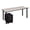 Maple & Black, variant on Kee 60 in. Single Mobile Pedestal Desk, Cherry & Black