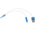 thumbnail image 1 of Nuevo Tipo C a 3 . Adaptador y tipo de audio para auriculares auxiliares de 5 mm Azul Sunnimix Adaptador de cable de audio, 1 of 8