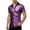 Purple, variant on QHFBli Men's Sequin Dress Shirt 70s Disco Sparkle Party Short Sleeve Button Down Shirts
