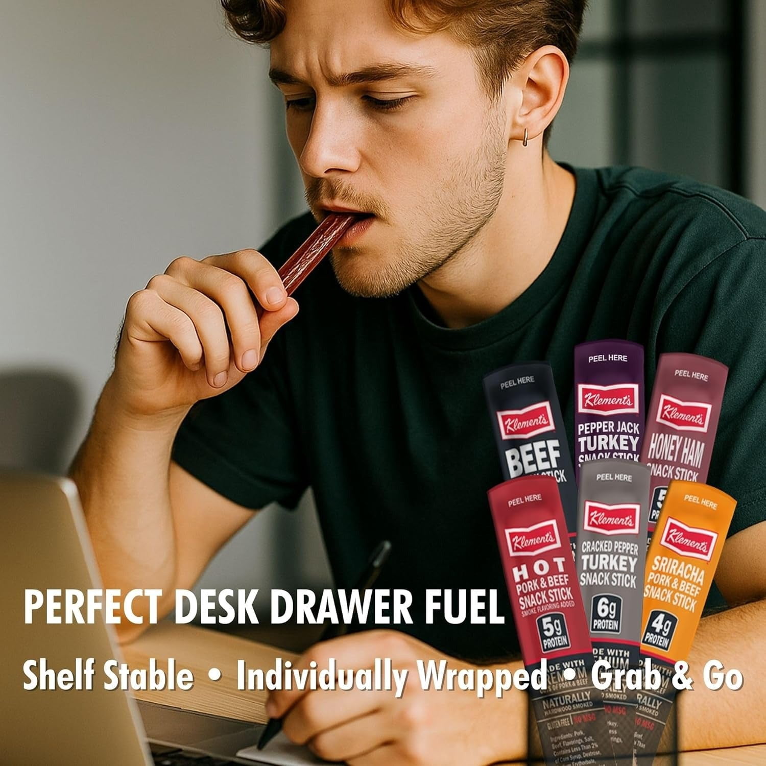 Jerky. com 12-Pack Meat Stick Variety Pack - Includes Bonus Pepper Jack Turkey Sticks - Bold Meat & Snack Sticks Sampler | High Protein, Low Carb, Keto Friendly | Turkey,