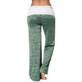 thumbnail image 3 of Women Yoga Pants Wide Leg Long Trouser Drawstring High Waist Palazzo Workout Sport Pants Activewear Trousers, 3 of 4