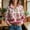 A1_Red, variant on Valentines Day Shirts Women Long Sleeve Puff Sleeve Graphic Pullover Top Half Button Stripe Ruffled Stand Collar Blouse V Neck Business Work Top Ruffle Collar Heart Sweatshirta4_red Xl