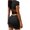 Black, variant on Bigersell Wedding Guest Dresses Plus Size Women Fashion Solid Color V-Neck Sleeveless Short Sleeve Sheath Mini Dress Vacation Dresses for Female Beach Regular Mini Dresses, Style 22748, Black M