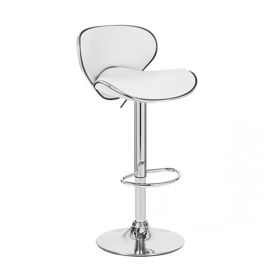 Modern Home Kappa Contemporary Adjustable Height Counter/Bar Stool (Vanilla White)