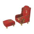 thumbnail image 2 of Conjunto de muebles para casa de muñecas, accesorios para fotos, mini sofá otomano vintage, regalos de cumpleaños, decoración, modelos de muebles para Rojo, 2 of 8