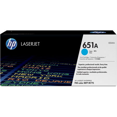 UPC: 0886111121335 | HP 651A (CE341A) Toner Cartridge  Cyan