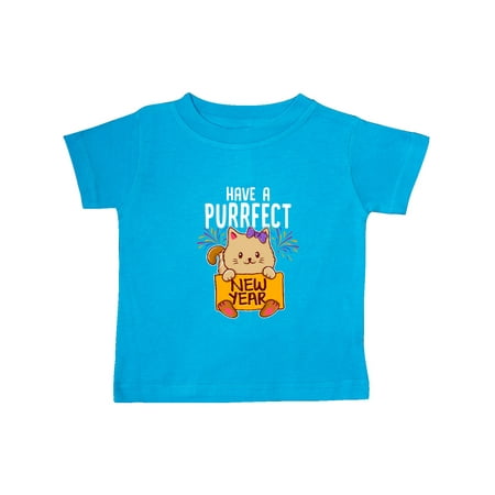 

Inktastic Cat New Years Greeting Gift Baby Girl T-Shirt