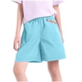 thumbnail image 5 of ITSAME Shorts for Boys, Elastic Waist with Pockets Loose Fit Summer Athletic Casual Shorts Blue Size 5-6, 5 of 7