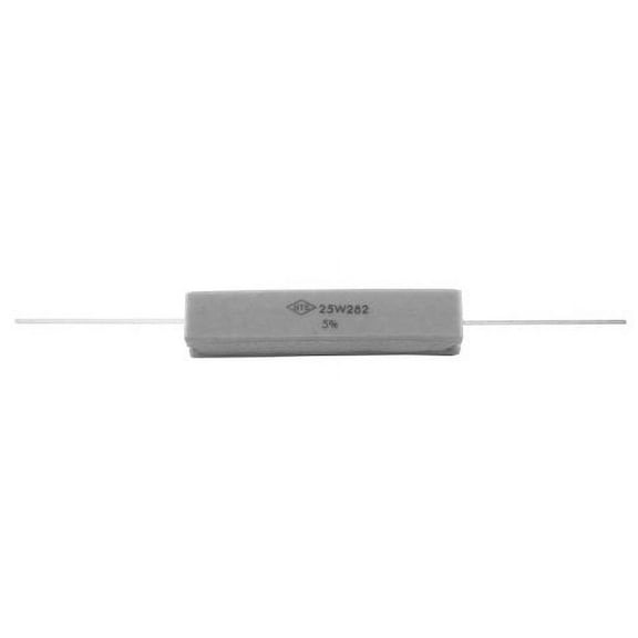 NTE Electronics 25W222 Cermet Wire Wound Resistor, 5% Tolerance, Axial Lead, 25W, Flameproof, 2.2 Kilo Ohm Resistance - 25W222
