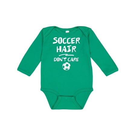 

Inktastic Soccer Hair Gift Baby Girl Long Sleeve Bodysuit