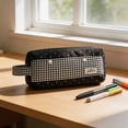 thumbnail image 7 of Large Zipper Pencil Case Pouches, Cute Black White Pencil Case School Supplies, Marker Organizer with Handle, Crayon Box Pencil Dispenser for Classroom Office School, 7 of 7